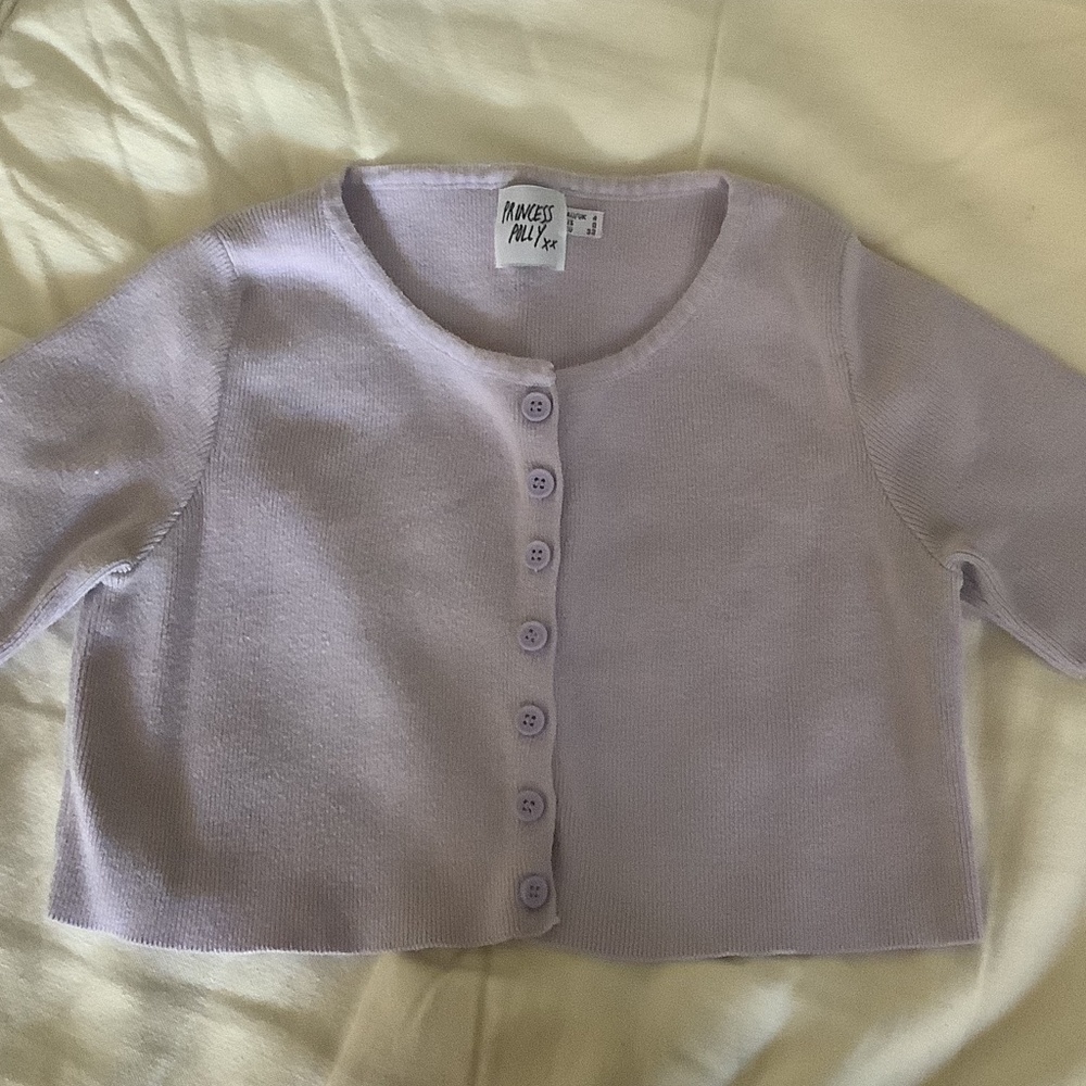 Princess Polly Purple Crop Top Size: 0